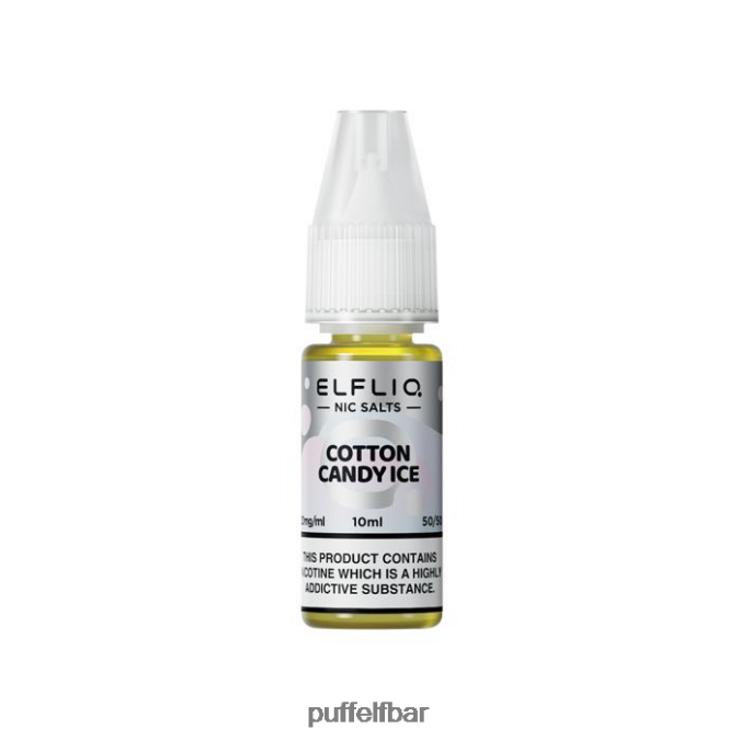 elfbar elfliq barbe à papa sels de nicotine - 10 ml-10 mg/ml N48RVT213 - puff ELF BAR 2500