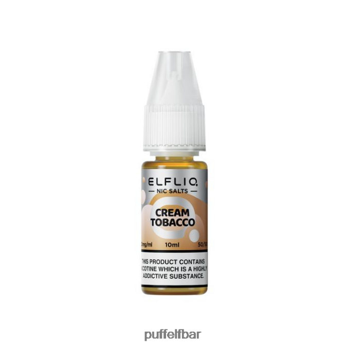 elfbar elfliq crème tabac sels de nic -10ml-10 mg/ml N48RVT211 - puff ELF BAR sans nicotine