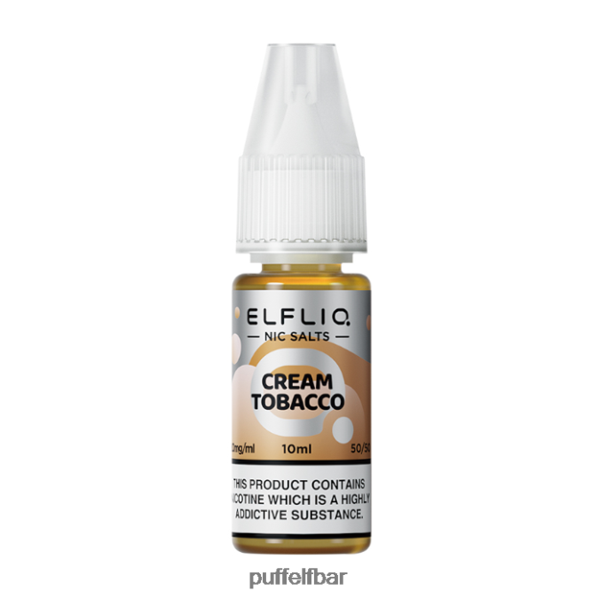 elfbar elfliq crème tabac sels de nic -10ml-10 mg/ml N48RVT211 - puff ELF BAR sans nicotine