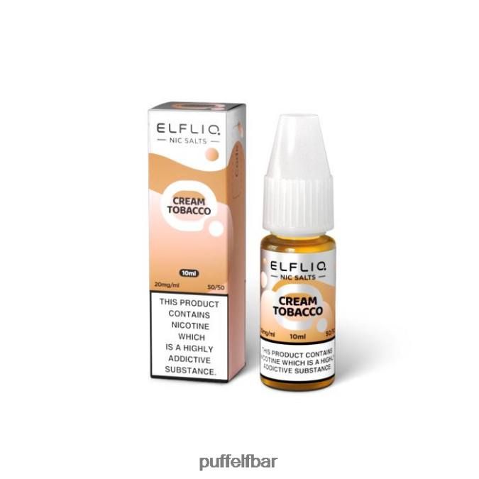 elfbar elfliq crème tabac sels de nic -10ml-20 mg/ml N48RVT212 - puff ELFBAR 1500