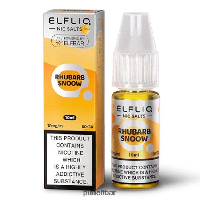 elfbar elfliq sels de nic - rhubarbe neige - 10ml-10 mg/ml N48RVT171 - puff ELF BAR 10000