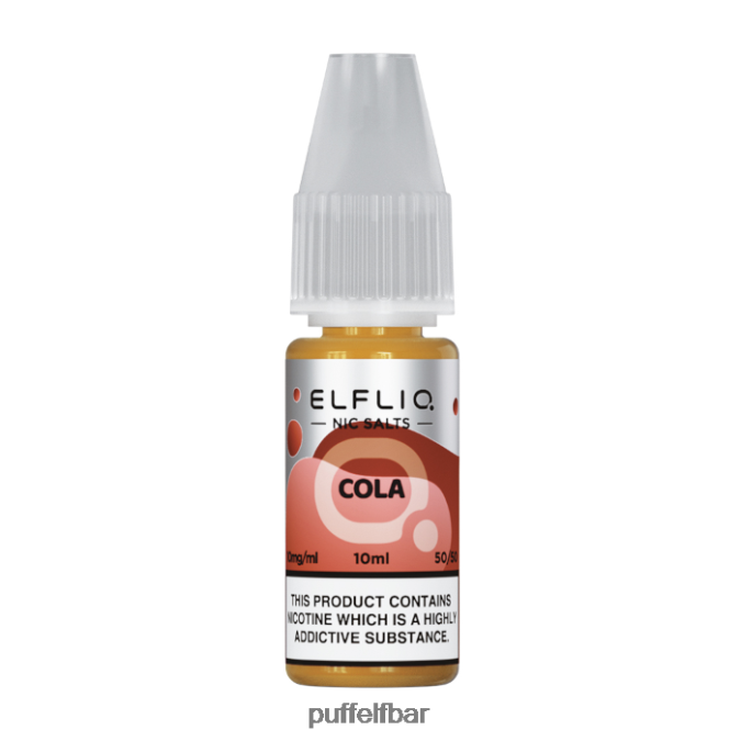 elfbar elfliq sels de nicotine - cola - 10ml-20 mg/ml N48RVT195 - puff ELF BAR 600 blueberry