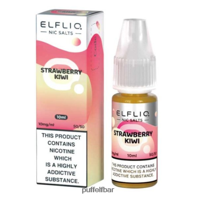 sels de nic elfbar elfliq - fraise kiwi - 10ml-10 mg/ml N48RVT180 - puff ELF BAR 2500