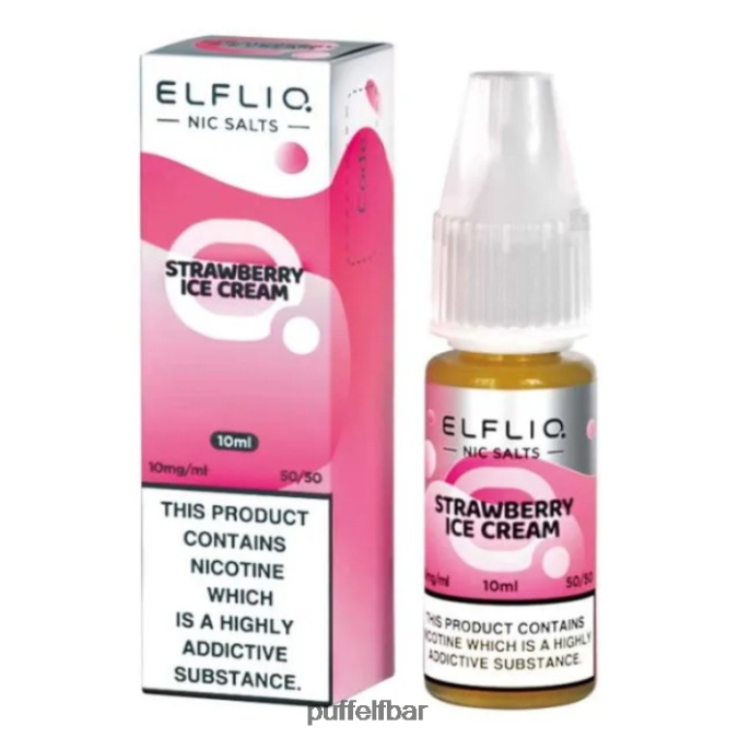 sels de nic elfbar elfliq - fraise neige - 10 ml-10 mg/ml N48RVT182 - puff ELF BAR 10000