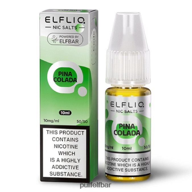 sels de nic elfbar elfliq - pina colada - 10 ml-10 mg/ml N48RVT175 - puff ELFBAR 5000