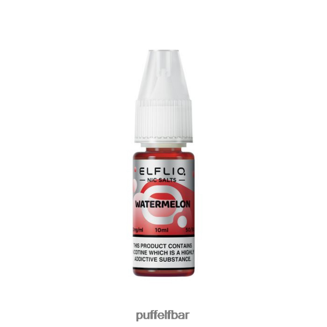 sels de nicotine de pastèque elfbar elfliq - 10 ml-10 mg/ml N48RVT204 - puff ELF BAR 10000