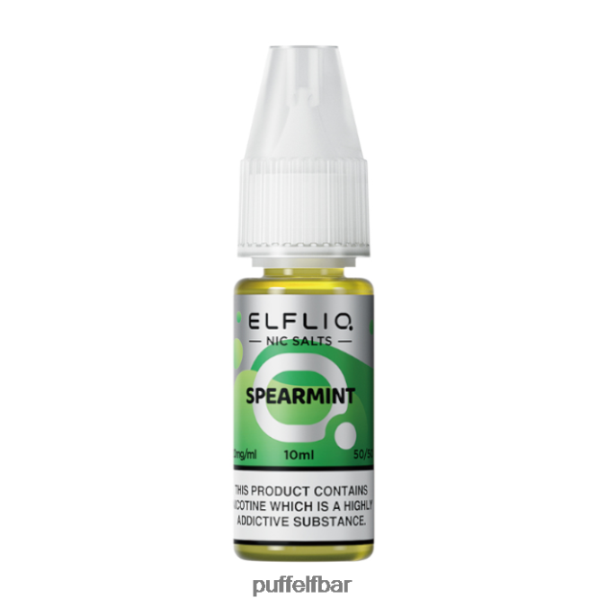 sels de nicotine à la menthe verte elfbar elfliq - 10 ml-20 mg/ml N48RVT208 - puff ELFBAR 5000