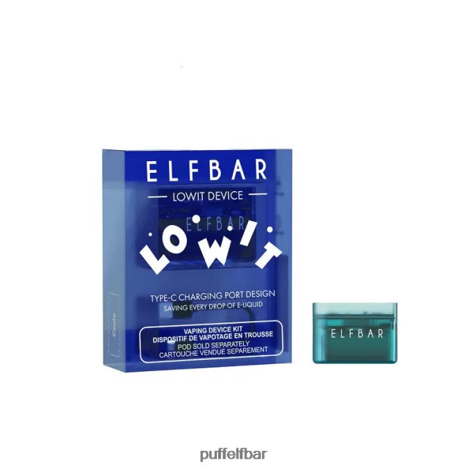ELFBAR dispositif de batterie à dosettes préremplies Lowit N48RVT398 - puff ELF BAR sans nicotine noir