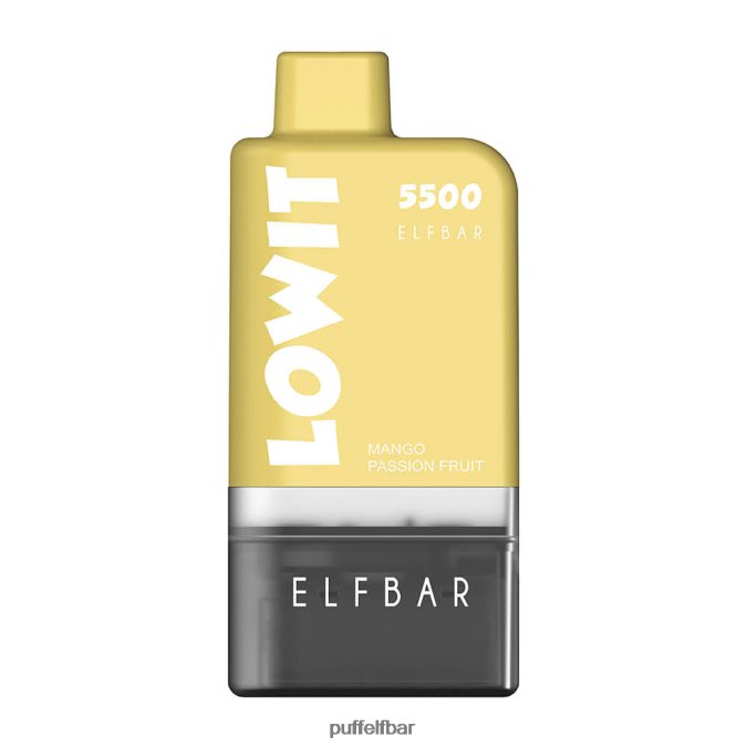 ELFBAR kit de dosettes préremplies lowit 5500 2%nic N48RVT433 - puff ELF BAR 2500 mangue fruit de la passion