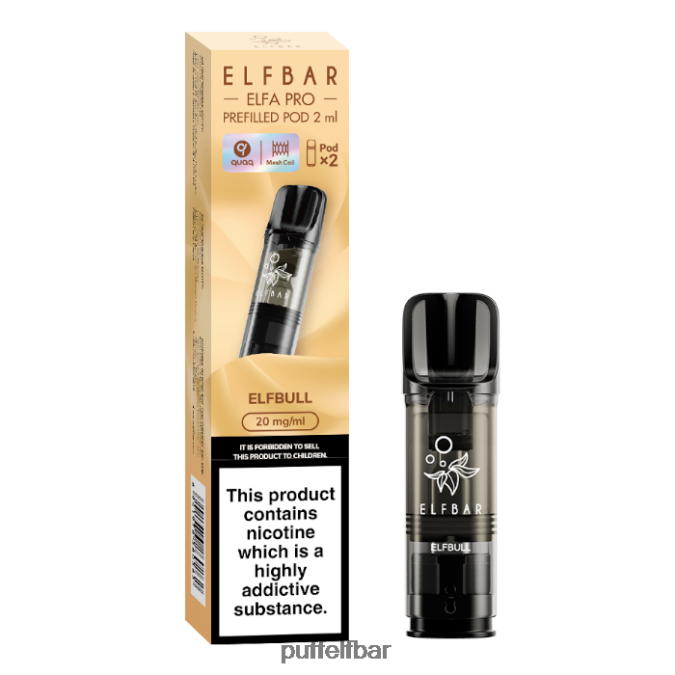 elfbar elfa pro gousses préremplies - 20 mg - 2pk N48RVT101 - puff ELF BAR sans nicotine elfe turbo
