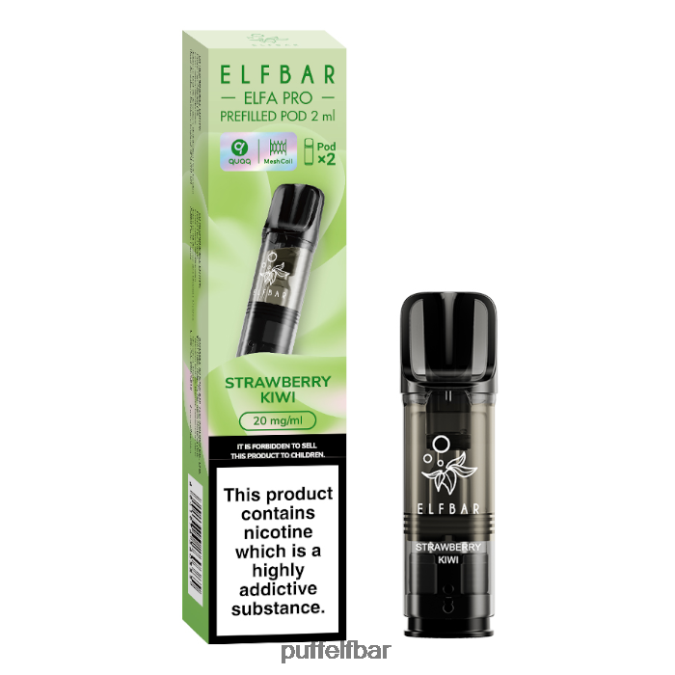 elfbar elfa pro gousses préremplies - 20 mg - 2pk N48RVT80 - puff ELFBAR 1500 fraise-kiwi