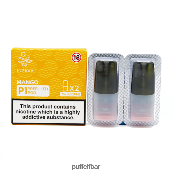 elfbar mate 500 p1 dosettes préremplies - 20 mg (paquet de 2) bubble gum pastèque N48RVT159 - puff ELF BAR gout