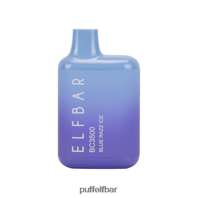 ELFBAR Blue Razz Ice 3500 consommateur - unique - 50 mg N48RVT288 - puff ELF BAR sans nicotine