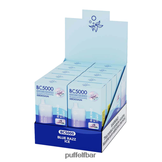 ELFBAR blue razz ice eb bc5000 consommateur - unique - 40 mg N48RVT243 - puff ELF BAR rechargeable