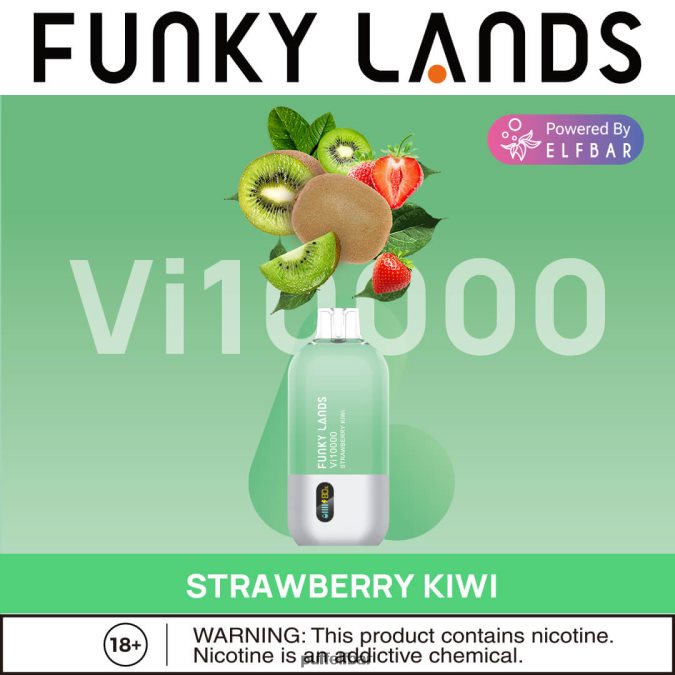 ELFBAR Funky Lands Vape jetable Vi10000 bouffées N48RVT462 - puff ELFBAR pro Duo de glace pastèque et framboise