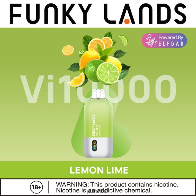ELFBAR Funky Lands Vape jetable Vi10000 bouffées N48RVT466 - puff ELF BAR 2500 citron vert