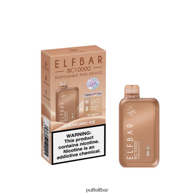 ELFBAR meilleure saveur vape jetable série bc10000 ice N48RVT304 - puff ELF BAR 0 nicotine glace fraise kiwi