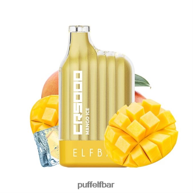 ELFBAR meilleure saveur vape jetable série cr5000 ice N48RVT324 - puff ELF BAR gout glace à la mangue