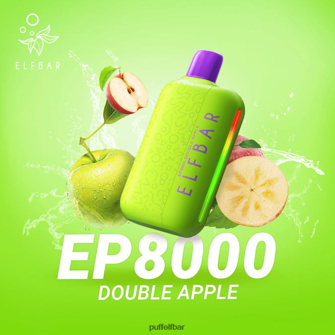 ELFBAR vape jetable nouvelles bouffées ep8000 N48RVT374 - puff ELFBAR pro double pomme